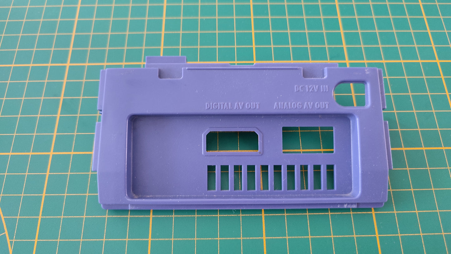 Plasturgie cache arrière 1-4 pièce détachée console de jeux Nintendo Gamecube DOL-001 (EUR) #E01