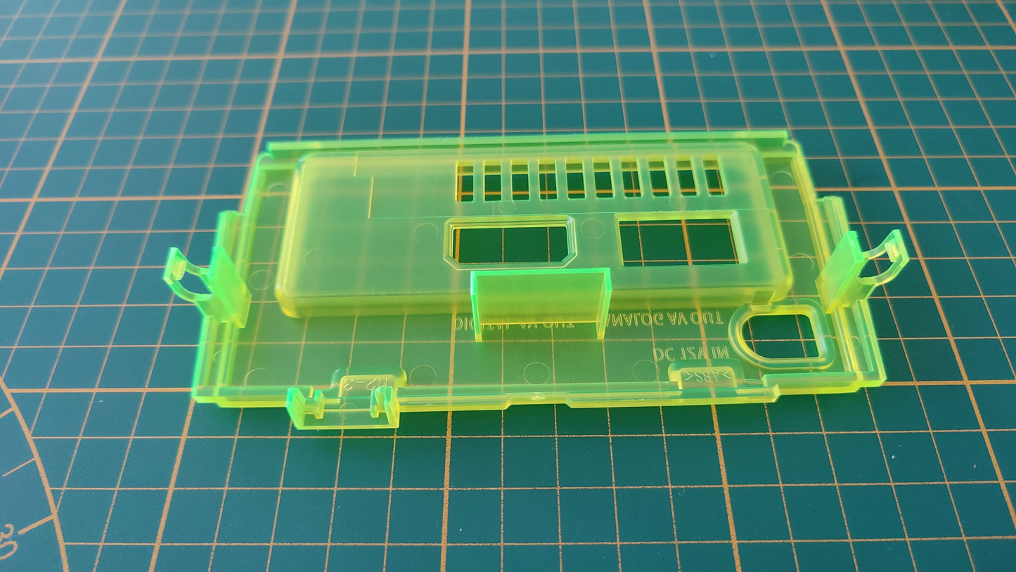 Plasturgie cache arrière jaune transparent pièce détachée pour console de jeux Nintendo Game cube DOL-001