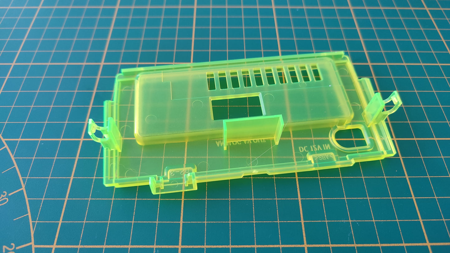 Plasturgie cache arrière jaune transparent pièce détachée pour console de jeux Nintendo Game cube DOL-101