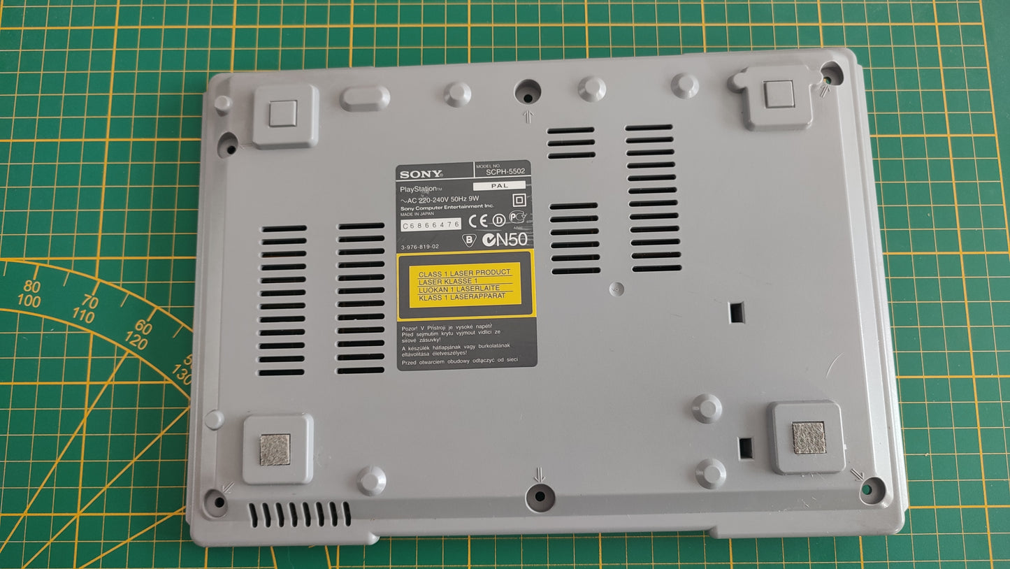 Plasturgie coque inférieure pièce détachée console de jeux Sony Playstation 1 Ps1 SCPH-5502 #E59