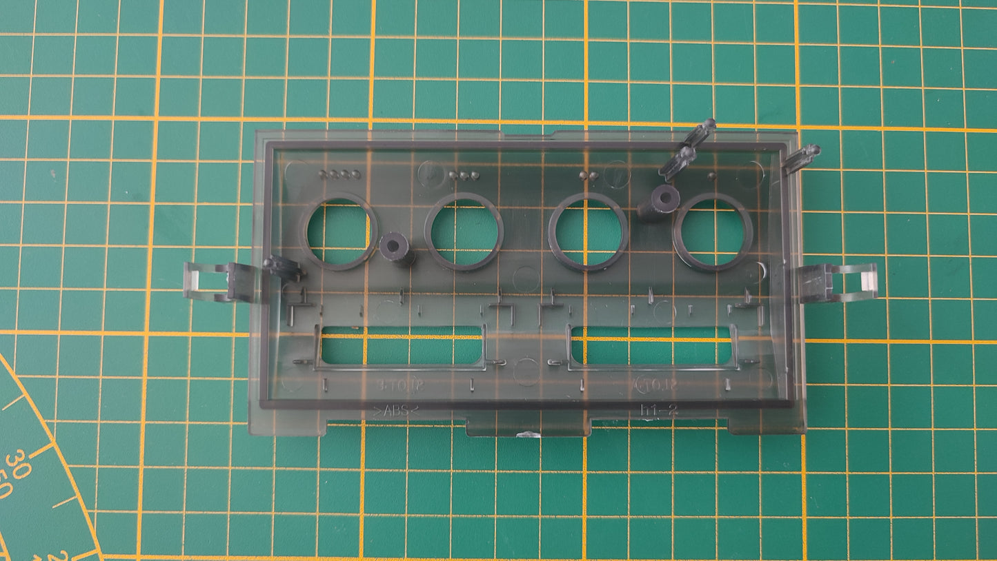 Plasturgie façade avant seule noir transparente pièce détachée pour console de jeux Nintendo Game cube Gamecube DOL-101 et/ou DOL-001