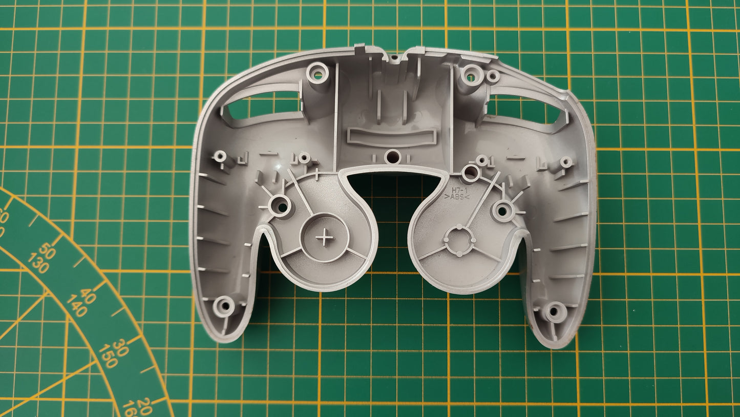 Plasturgie inférieure H7-1 pièce détachée manette console de jeux Nintendo Gamecube DOL-003 grise #C24