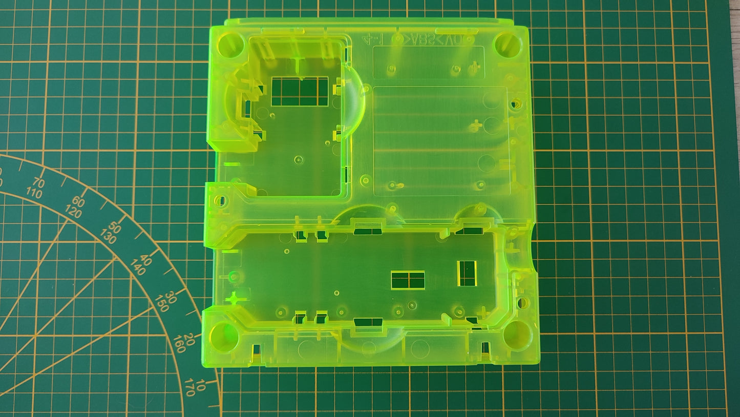 Plasturgie inférieure jaune transparent pièce détachée pour console de jeux Nintendo Game cube DOL-001 - DOL-101