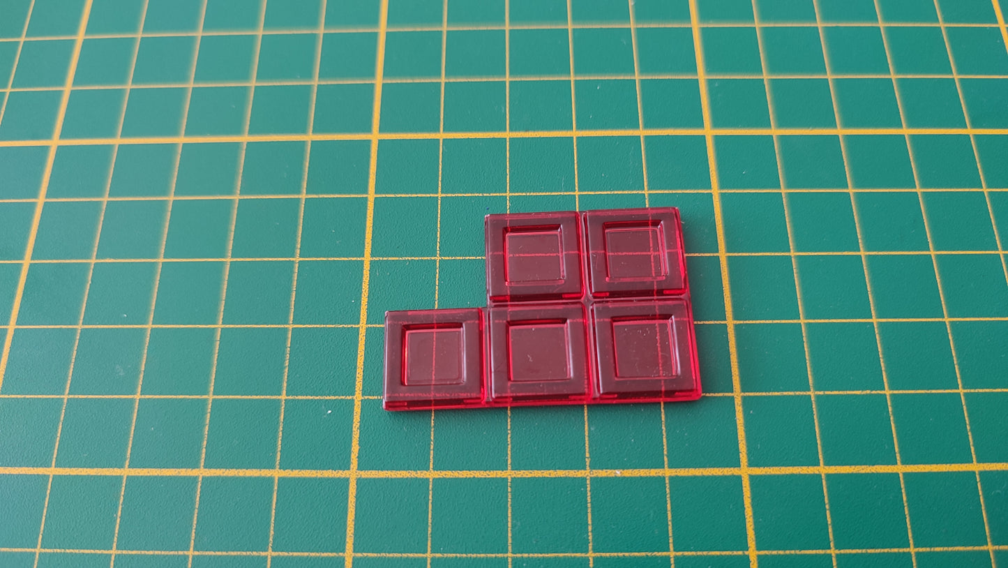 Polyominos rouge pentomino P pièce détachée jeu de société Blokus #E53