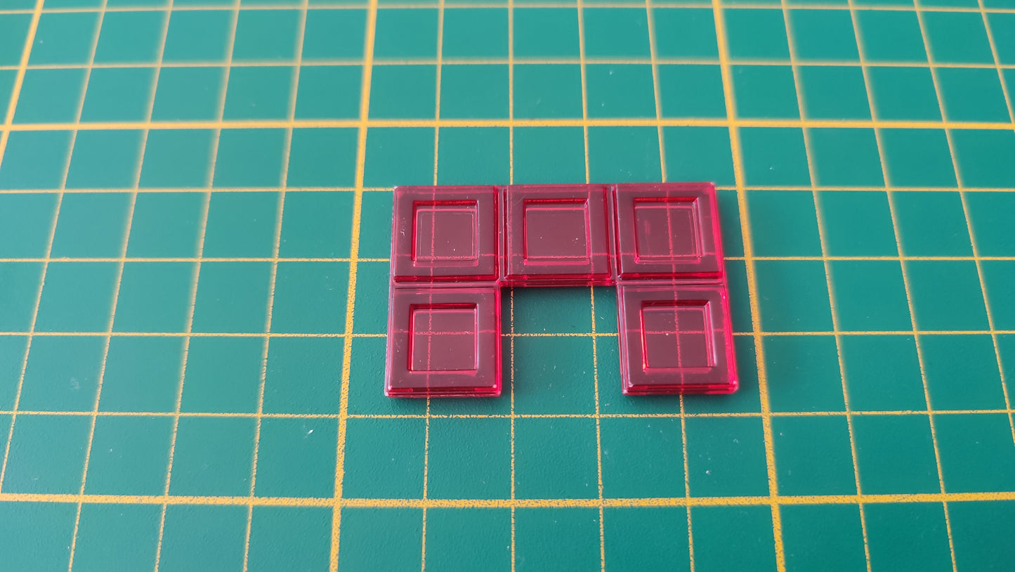 Polyominos rouge pentomino U pièce détachée jeu de société Blokus #E53