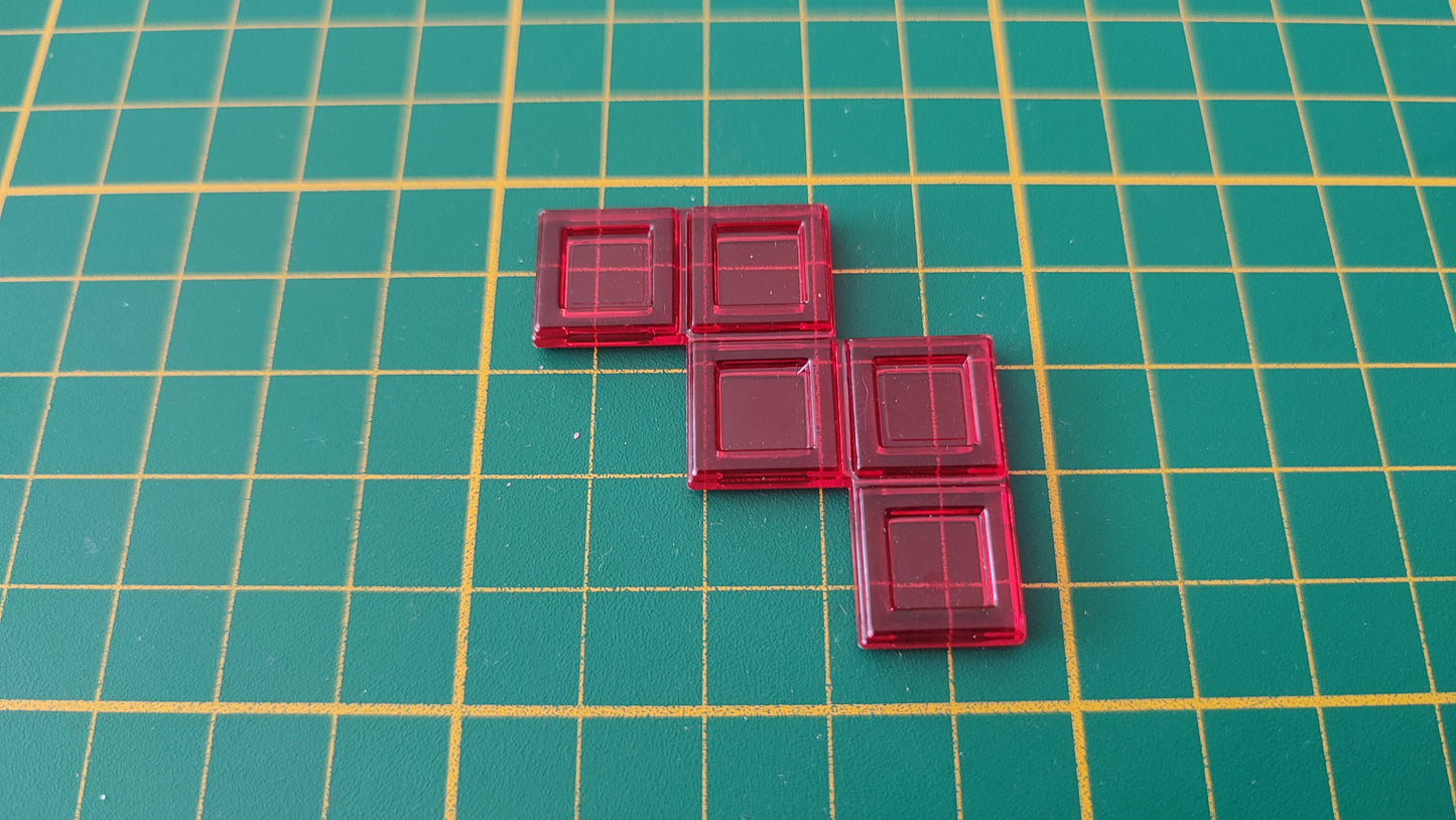 Polyominos rouge pentominos en F pièce détachée jeu de société Blokus #E53