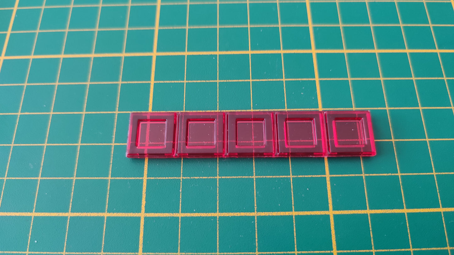Polyominos rouge pentominos en I pièce détachée jeu de société Blokus #E53