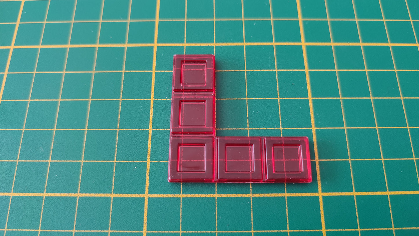 Polyominos rouge pentominos en L pièce détachée jeu de société Blokus #E53