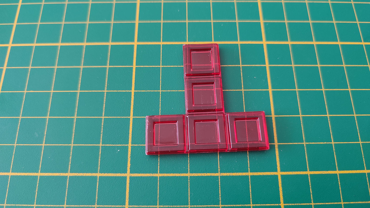 Polyominos rouge pentominos en T pièce détachée jeu de société Blokus #E53