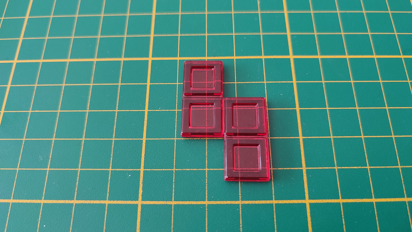Polyominos rouge tétromino Z pièce détachée jeu de société Blokus #E53