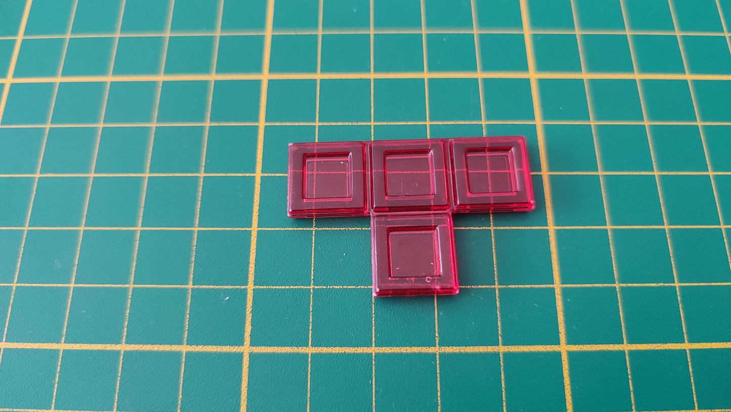 Polyominos rouge tétrominos en T pièce détachée jeu de société Blokus #E53