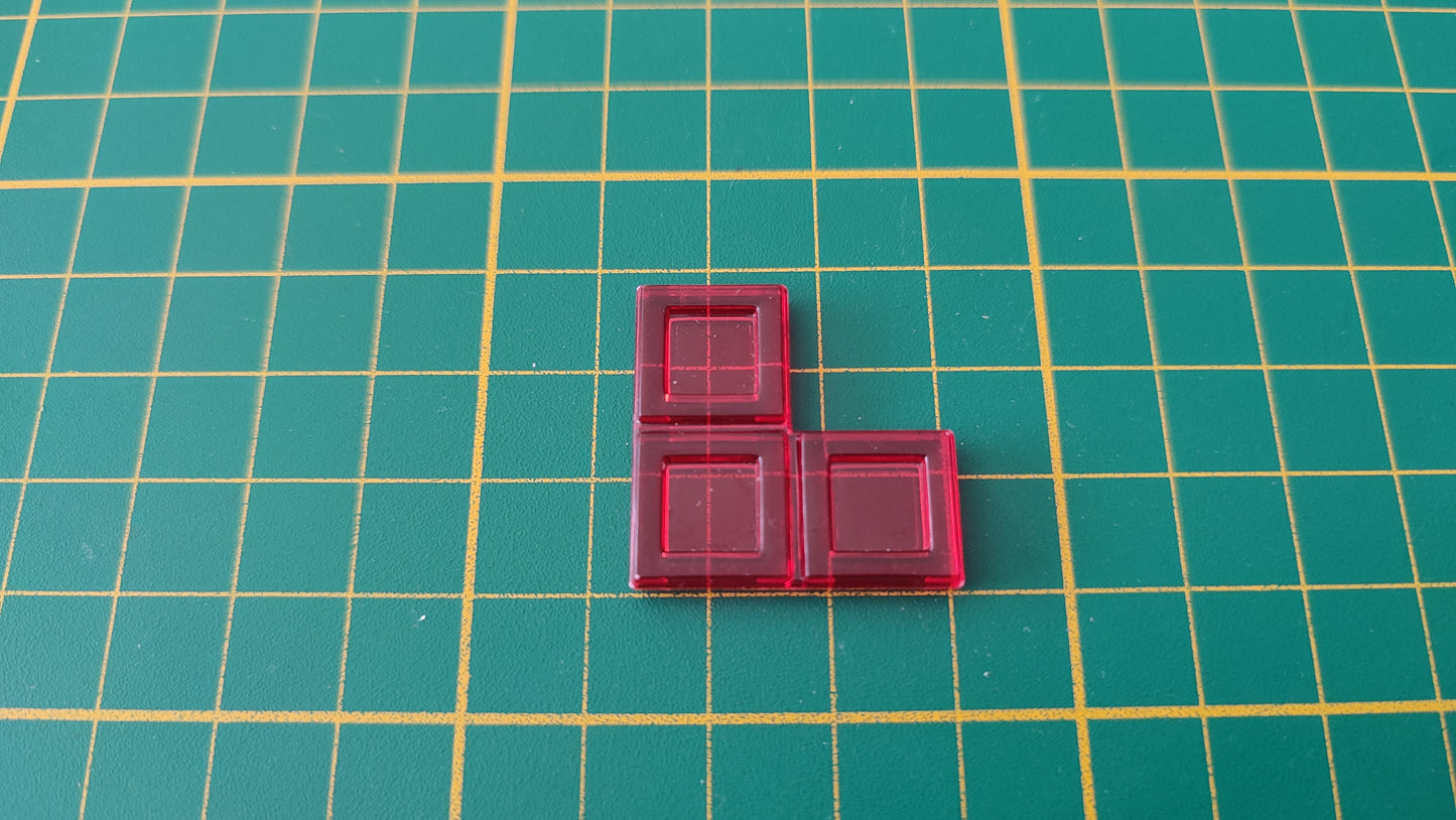 Polyominos rouge triominos en L pièce détachée jeu de société Blokus #E53
