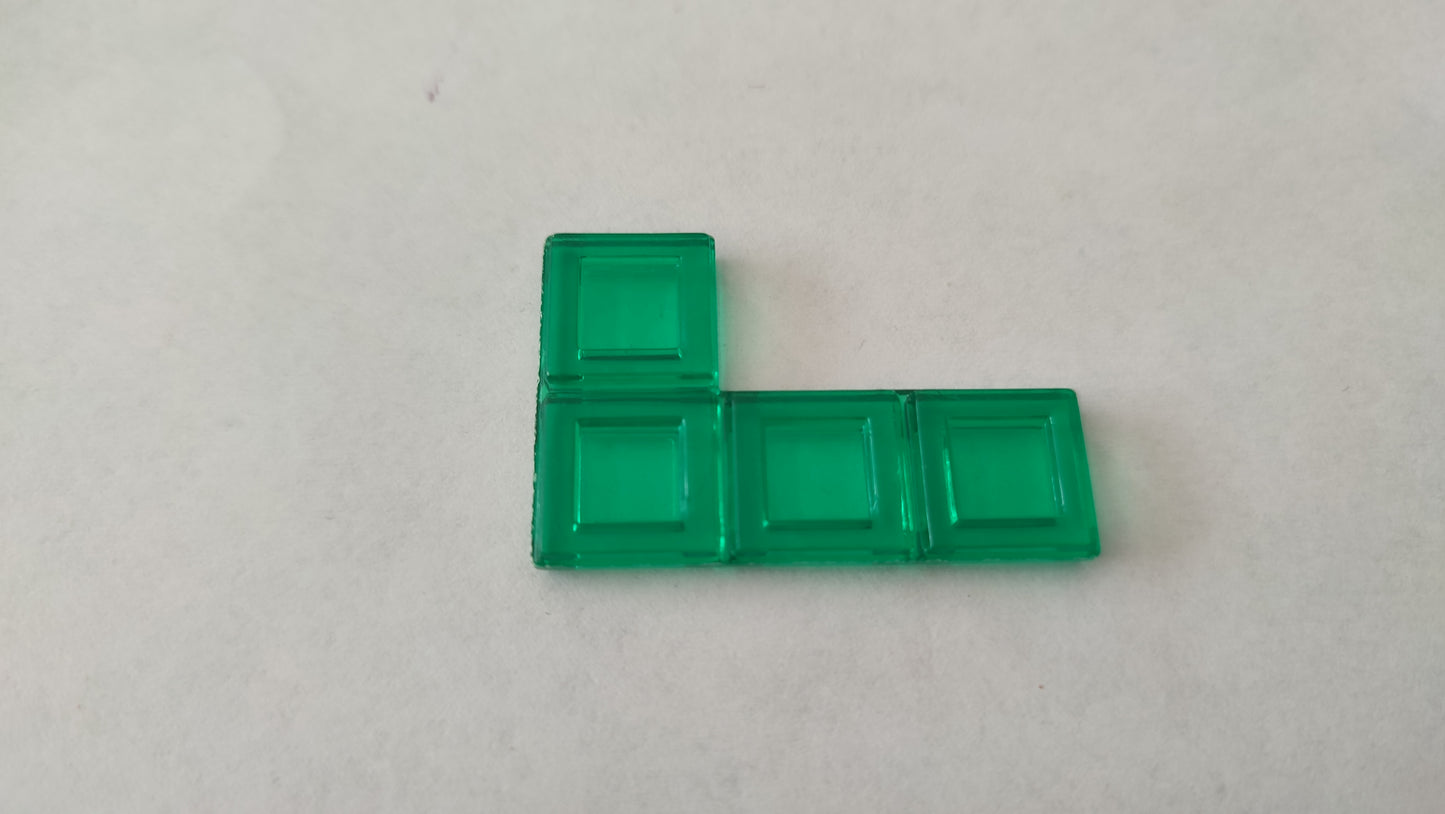 Polyominos vert tétromino en L pièce détachée jeu de société Blokus #E53