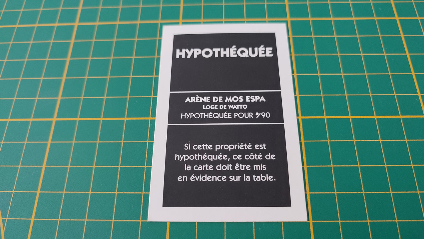 Propriété Arène de Mos Espa Loge de Watto pièce détachée jeu de société Monopoly Star Wars épisode 1 #A81
