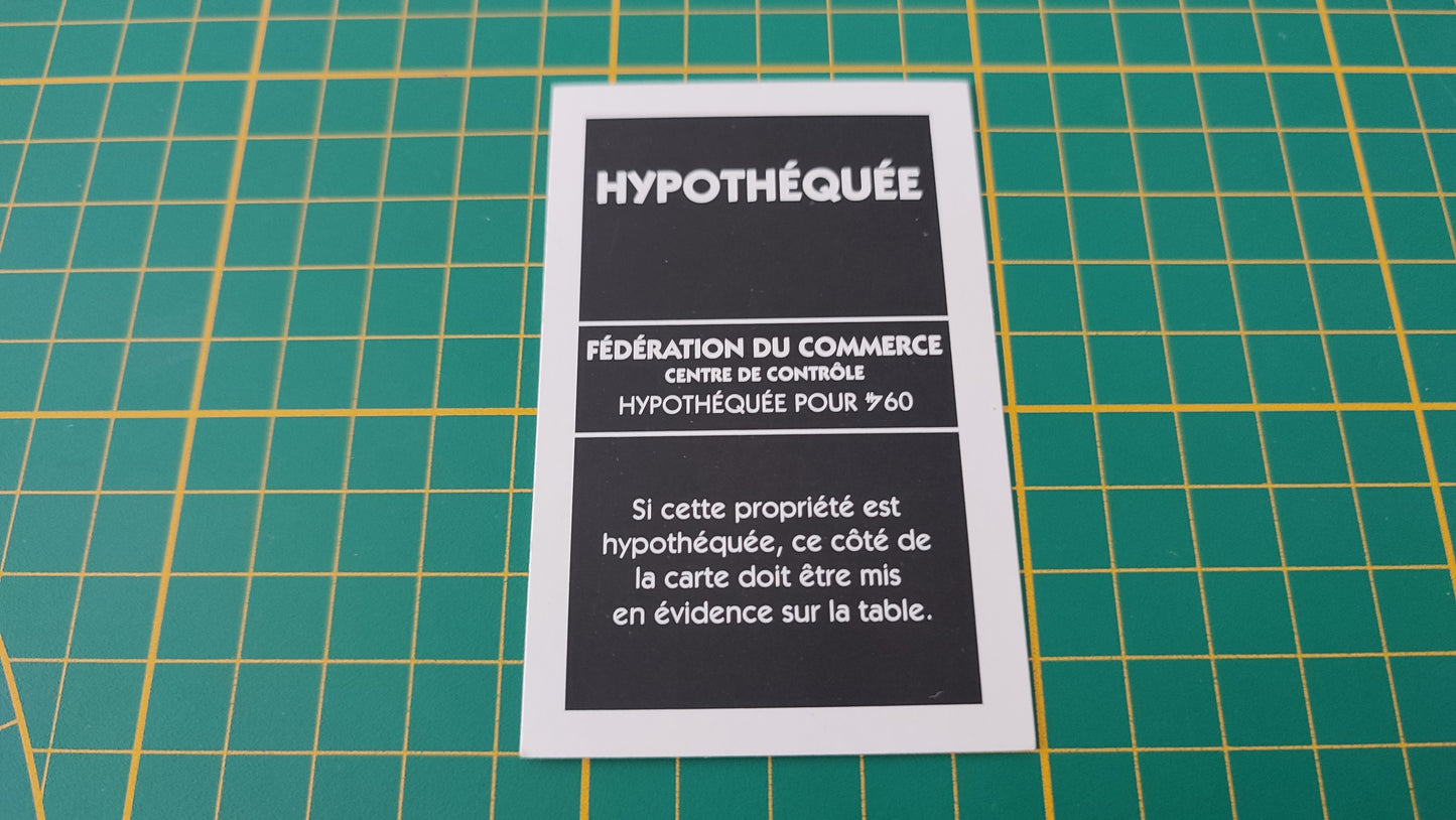 Propriété Centre de contrôle pièce détachée jeu de société Monopoly Star Wars épisode 1 #A81