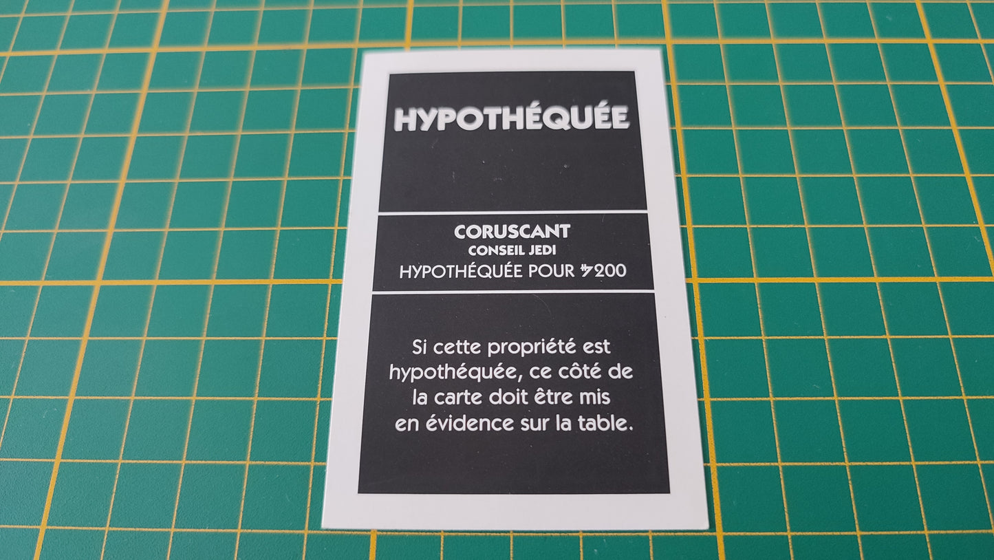 Propriété Coruscant Conseil Jedi pièce détachée jeu de société Monopoly Star Wars épisode 1 #A81