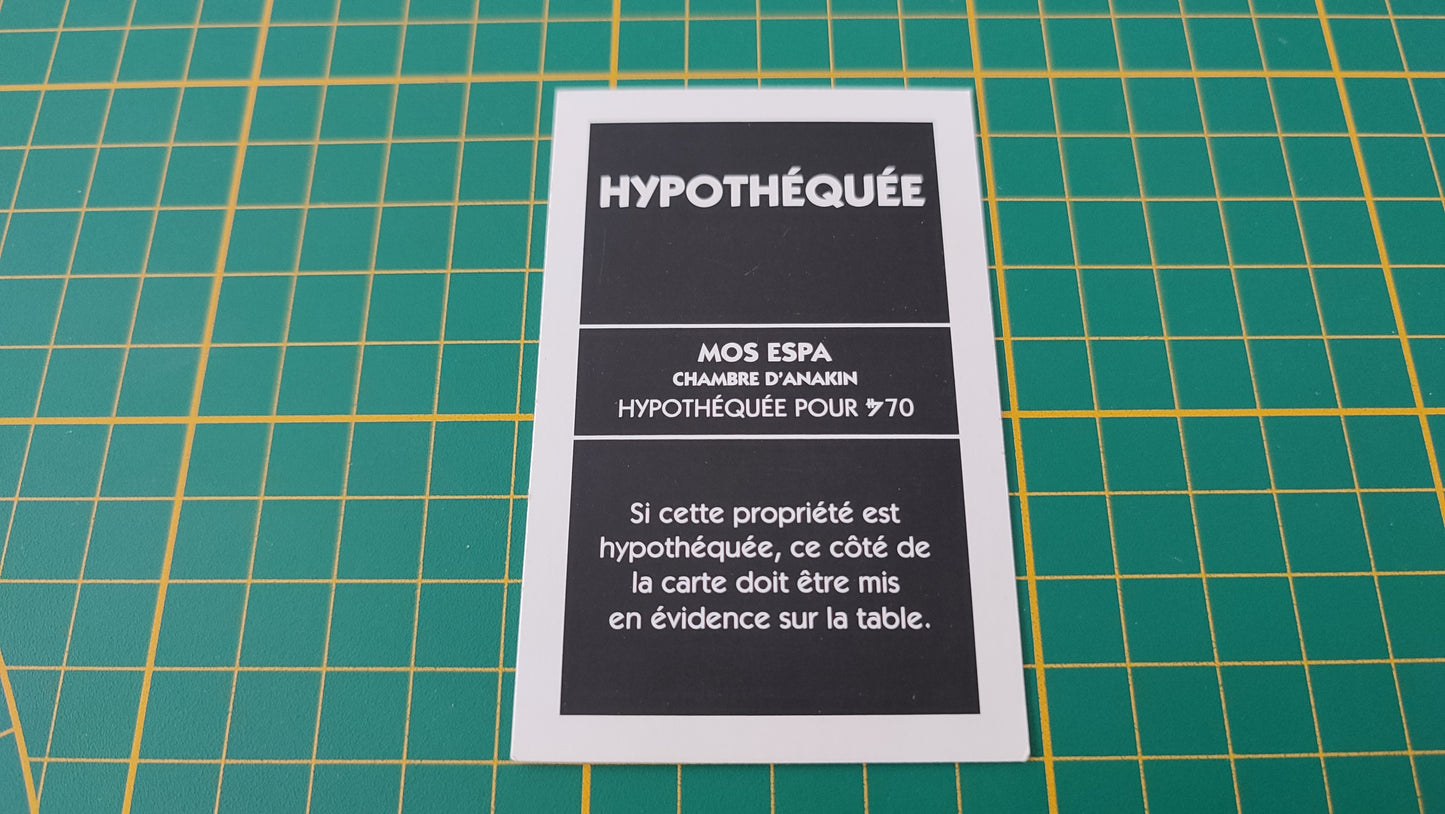 Propriété Mos Espa Chambre d'anakin pièce détachée jeu de société Monopoly Star Wars épisode 1 #A81