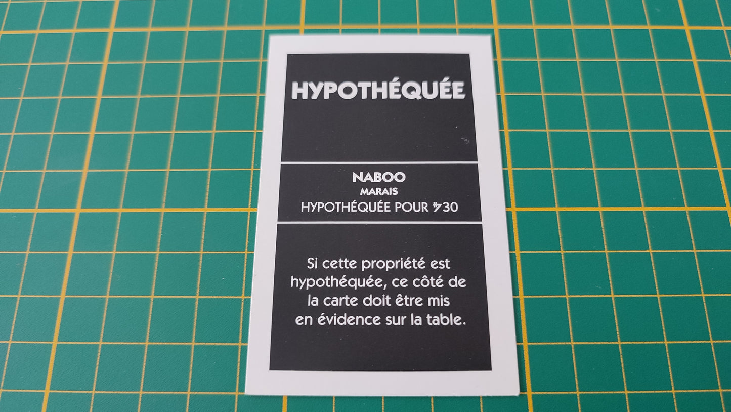 Propriété Naboo Marais pièce détachée jeu de société Monopoly Star Wars épisode 1 #A81