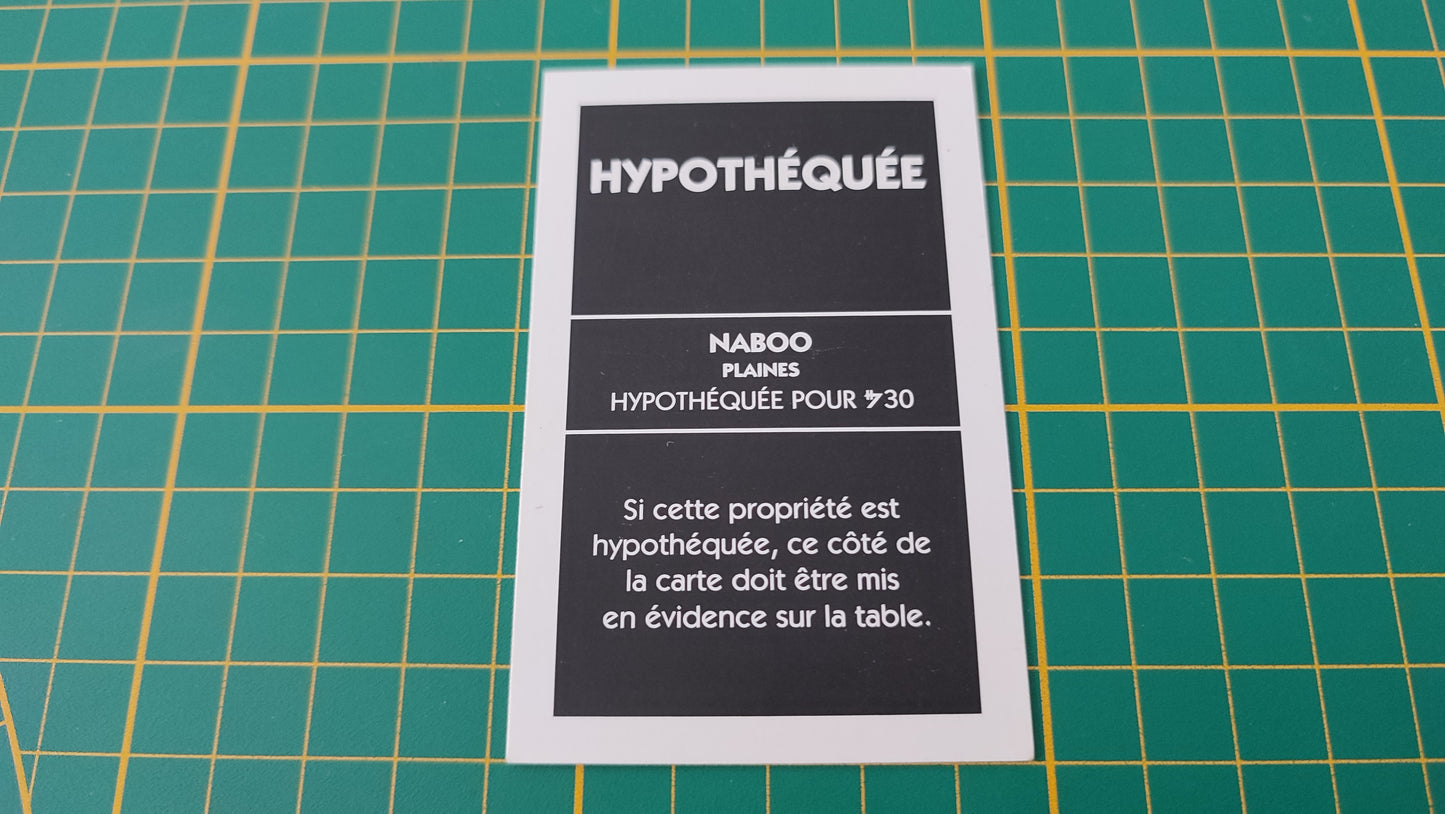 Propriété Naboo plaines pièce détachée jeu de société Monopoly Star Wars épisode 1 #A81