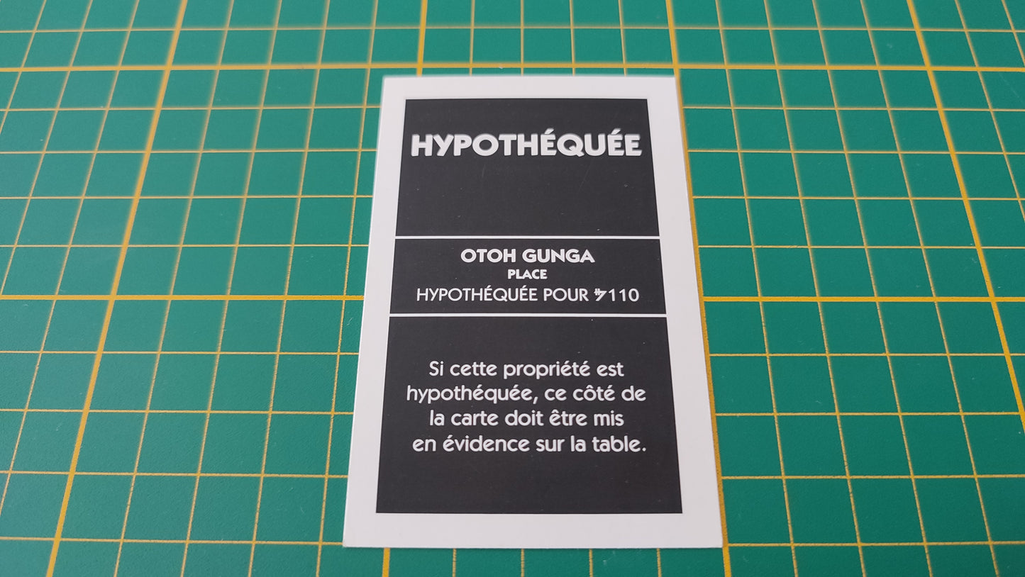 Propriété Otoh Gunga Place pièce détachée jeu de société Monopoly Star Wars épisode 1 #A81