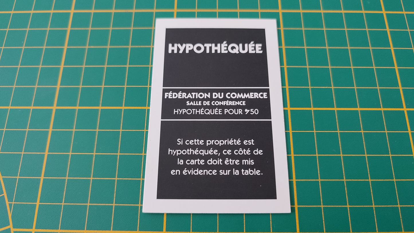 Propriété Salle de conférence pièce détachée jeu de société Monopoly Star Wars épisode 1 #A81