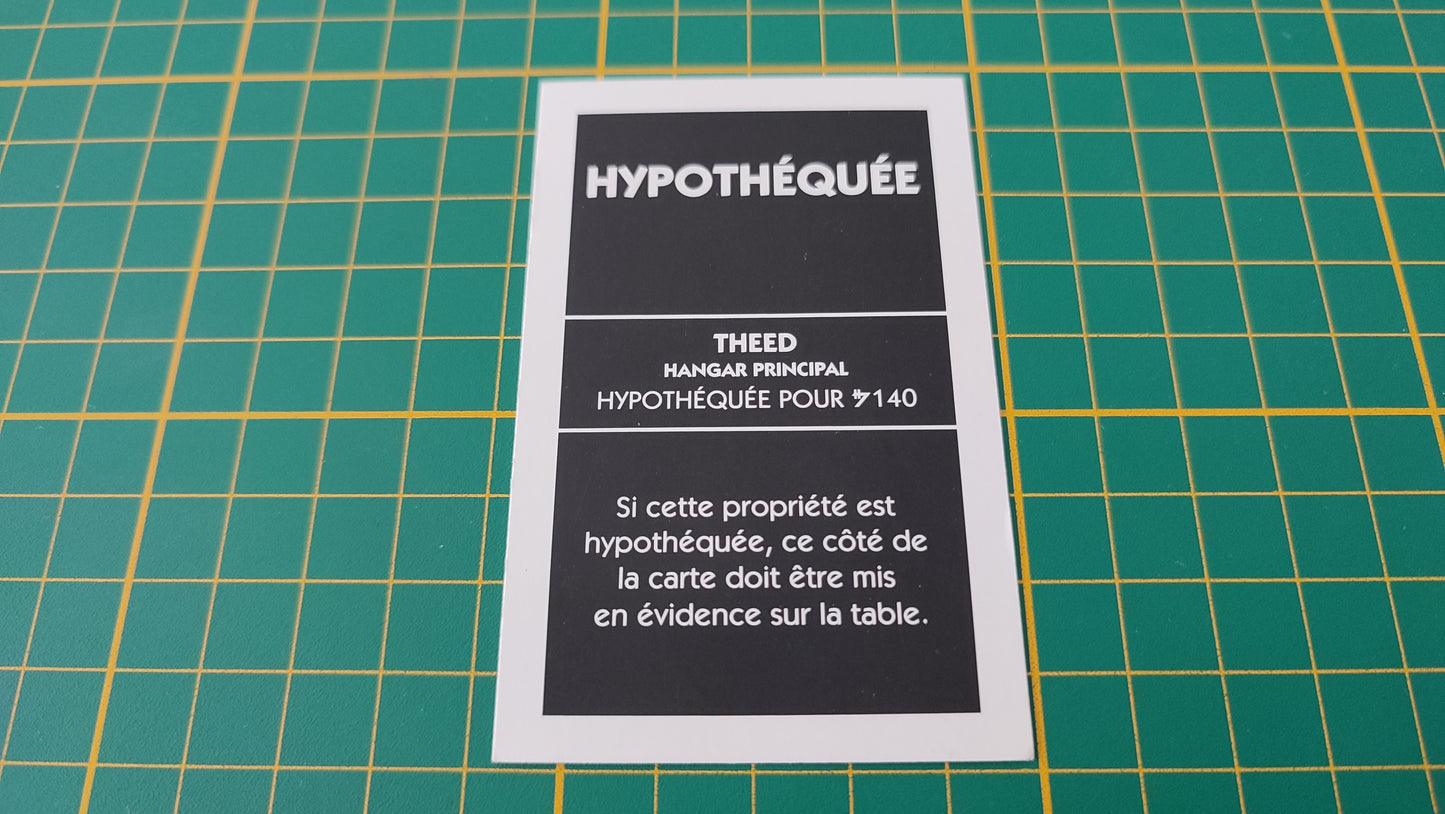Propriété Theed Hangar principal pièce détachée jeu de société Monopoly Star Wars épisode 1 #A81