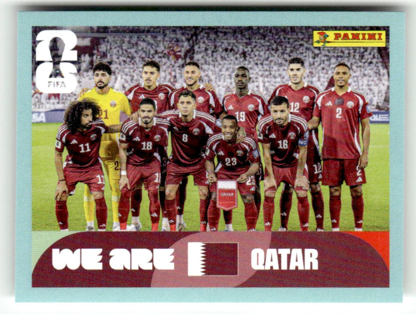 QAT 13 L'équipe - Sticker autocollant Panini Coupe du Monde FIFA 2026 Quatar - Pièce détachée