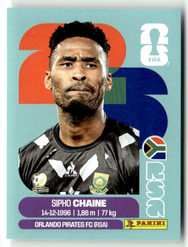 RSA 3 Sipho Chaine - Sticker autocollant Panini Coupe du Monde FIFA 2026 Afrique du Sud - Pièce détachée