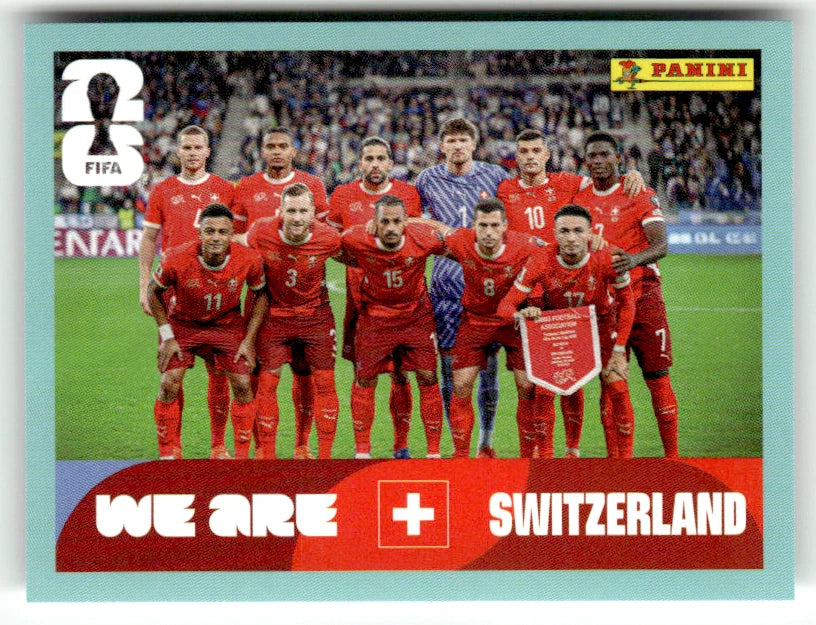 SUI 13 Suisse Équipe - Sticker autocollant Panini Coupe du Monde FIFA 2026 Suisse - Pièce détachée