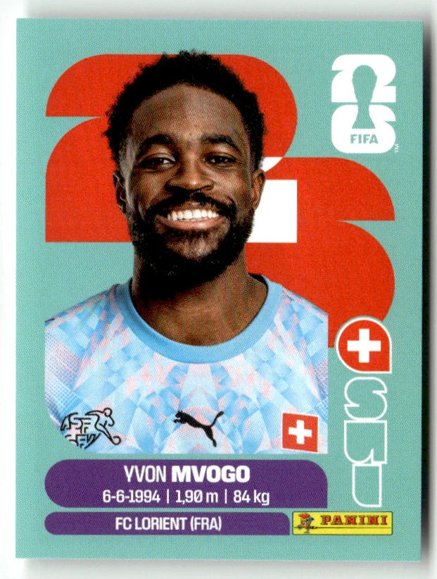 SUI 3 Yvon Mvogo - Sticker autocollant Panini Coupe du Monde FIFA 2026 Suisse - Pièce détachée