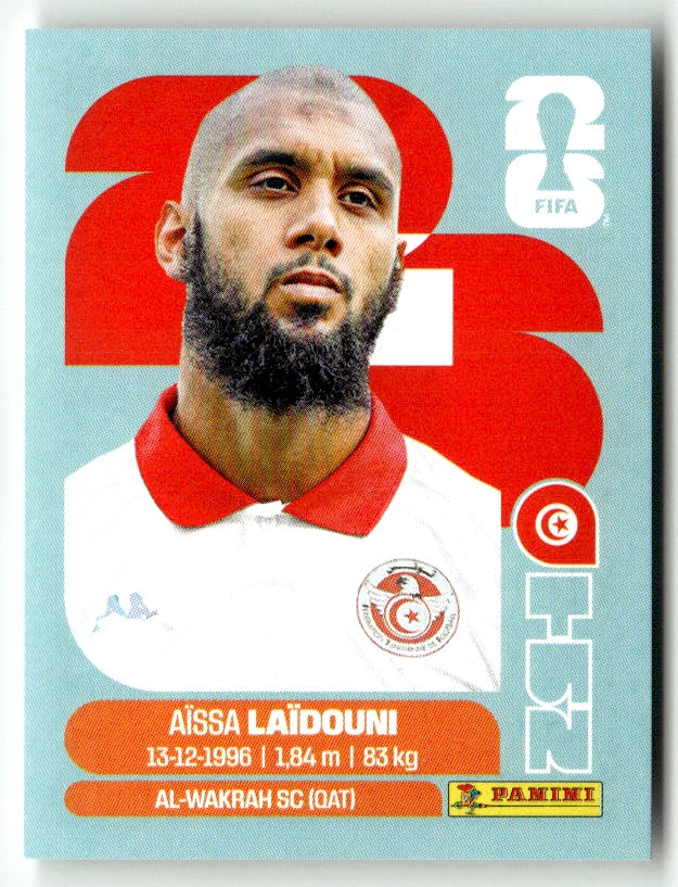 TUN 10 Aissa Laidouni - Sticker autocollant Panini Coupe du Monde FIFA 2026 Tunisie - Pièce détachée