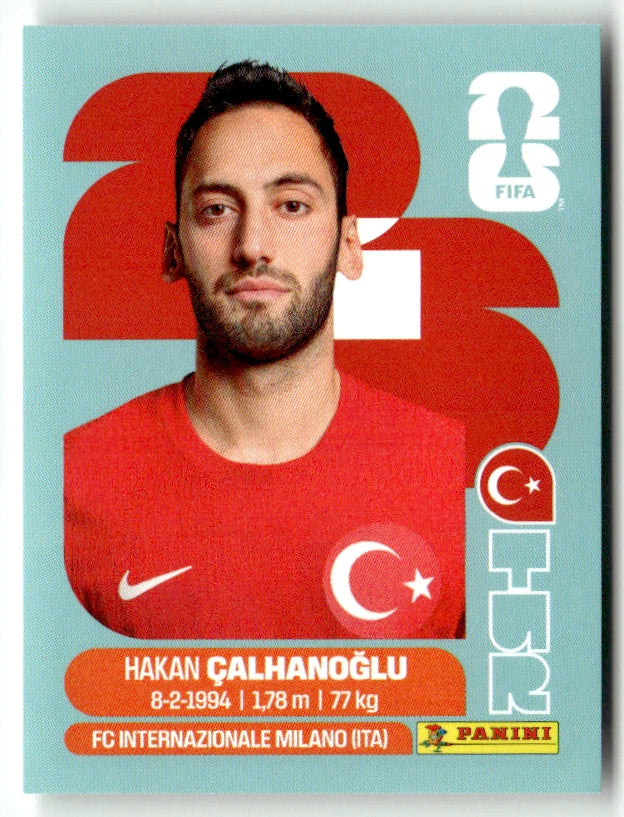 TUR 11 Hakan Calhanoglu - Sticker autocollant Panini Coupe du Monde FIFA 2026 Turquie - Pièce détachée
