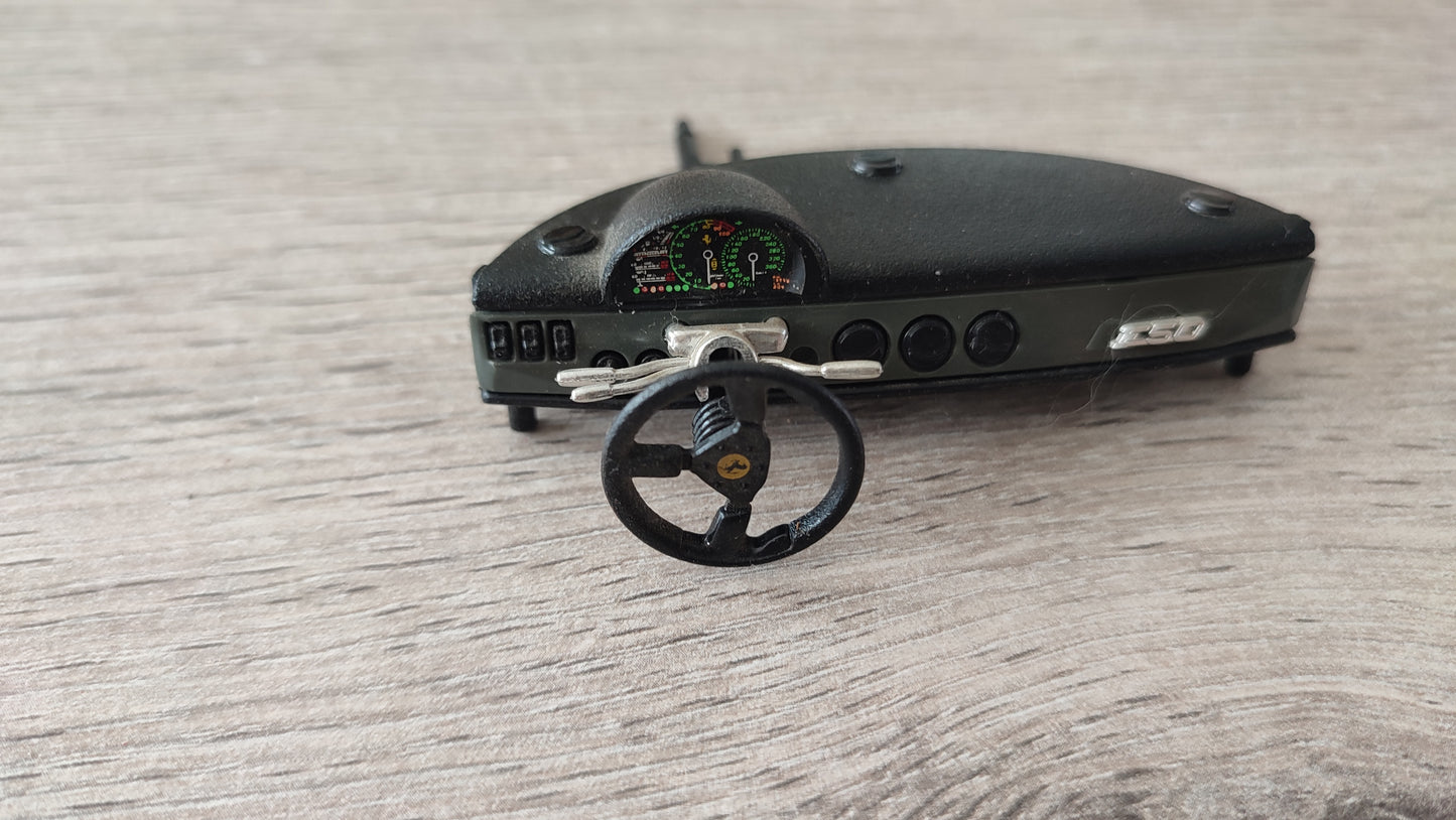 Tableau de bord pièce détachée miniature Burago Bburago Ferrari F50 1995 1/18 1/18e 1/18ème #D22