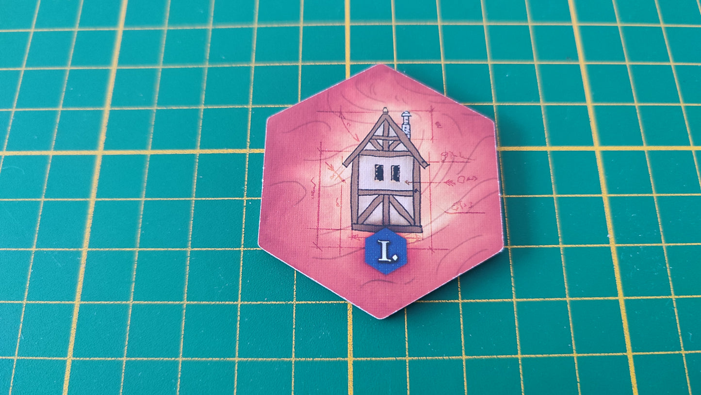 Tuile bâtiment n°17 Praga Caput Regni vladimir suchy Delicious Games pièce détachée jeu de société #E34