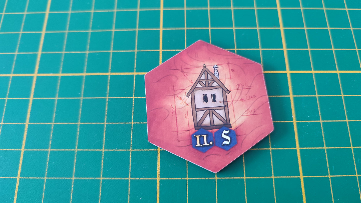 Tuile bâtiment n°23 Praga Caput Regni vladimir suchy Delicious Games pièce détachée jeu de société #E34