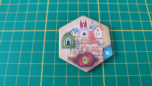 Tuile bâtiment n°28 Praga Caput Regni vladimir suchy Delicious Games pièce détachée jeu de société #E34