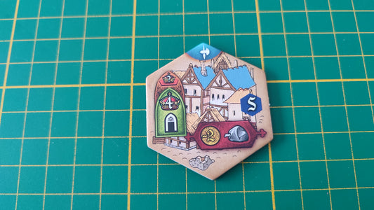 Tuile bâtiment n°2 Praga Caput Regni vladimir suchy Delicious Games pièce détachée jeu de société #E34