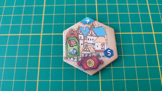 Tuile bâtiment n°5 Praga Caput Regni vladimir suchy Delicious Games pièce détachée jeu de société #E34