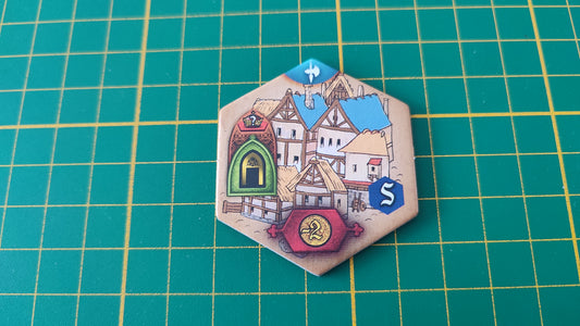 Tuile bâtiment n°6 Praga Caput Regni vladimir suchy Delicious Games pièce détachée jeu de société #E34