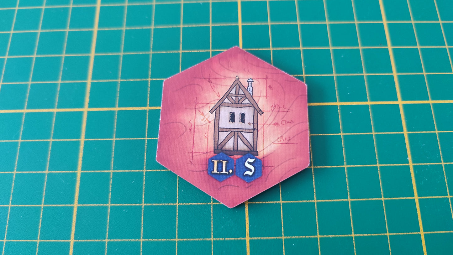 Tuile bâtiment n°8 Praga Caput Regni vladimir suchy Delicious Games pièce détachée jeu de société #E34