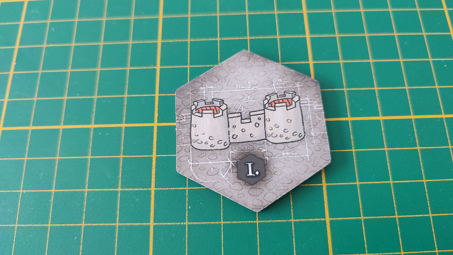 Tuile mur numéro 1 n°1 Praga Caput Regni vladimir suchy Delicious Games pièce détachée jeu de société #E34