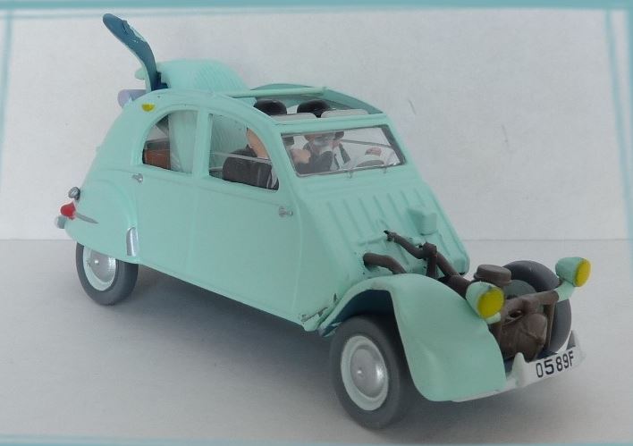 Voiture Tintin N°33 – Citroën 2CV emboutie – Atlas 1/43
