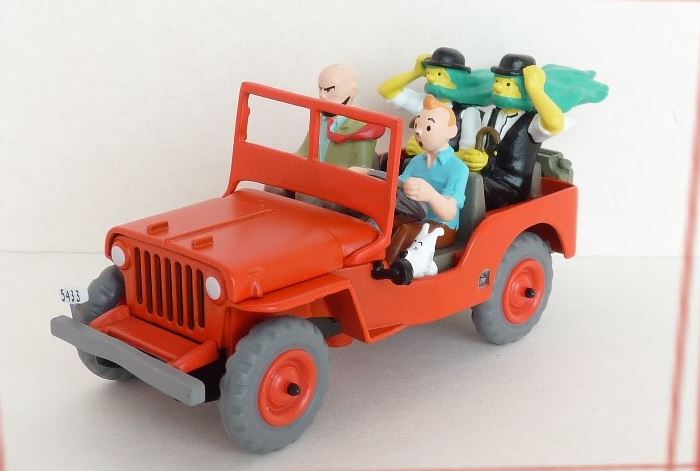 Voiture Tintin N°44 – Jeep Willys – Objectif Lune – Atlas 1/43