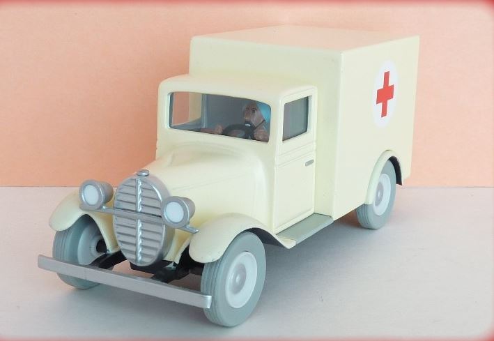Voiture Tintin N°56 – Ambulance de l’asile – Atlas 1/43