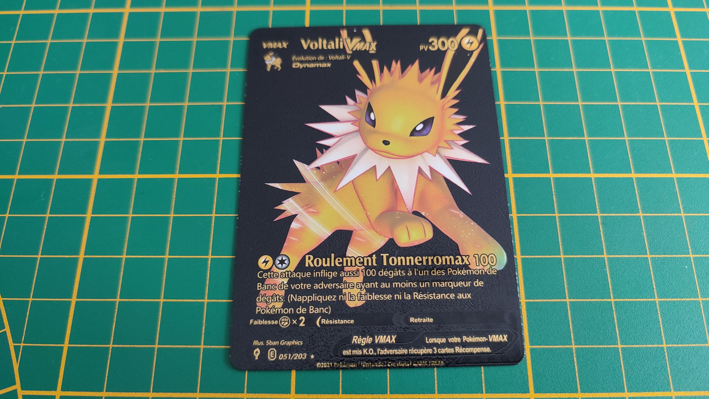 Voltali Vmax carte illustration Pokémon cosplay couleur noir française #C18