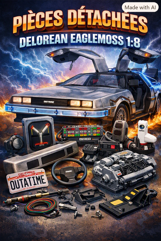 Les numéros de la DeLorean Eaglemoss 1/8 sont disponibles chez Laboîteauxpièces !