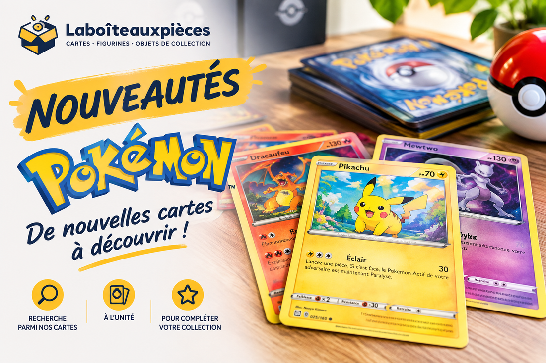 Nouvelles cartes Pokémon disponibles chez Laboîteauxpièces !
