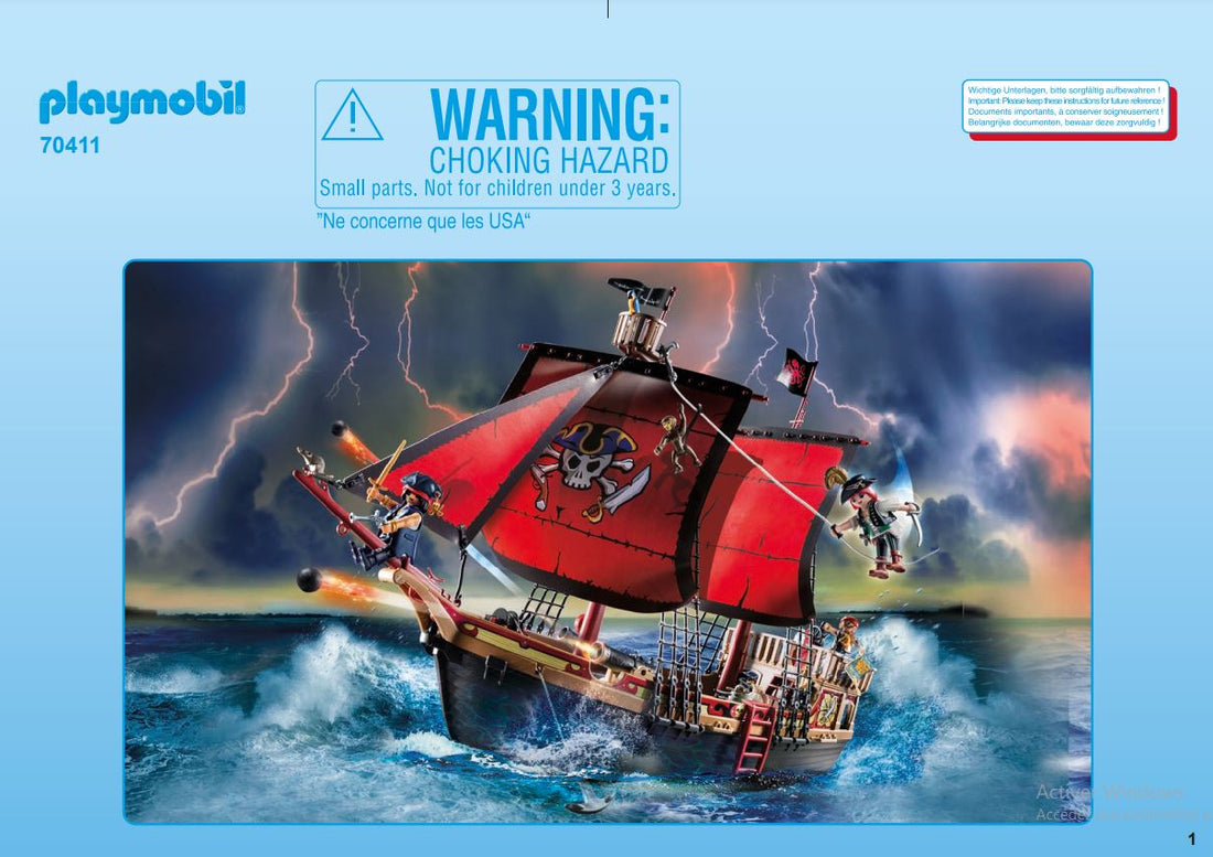 Pièces détachées Playmobil 70411 – Retrouvez votre bateau pirate complet