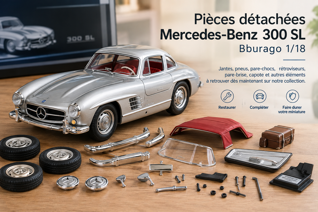 Nouvelles pièces détachées pour la Mercedes-Benz 300 SL Bburago 1/18
