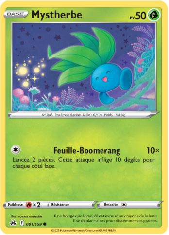 001/159 Carte Pokémon Mystherbe commune Epée et Bouclier EB12.5 Zénith Suprême